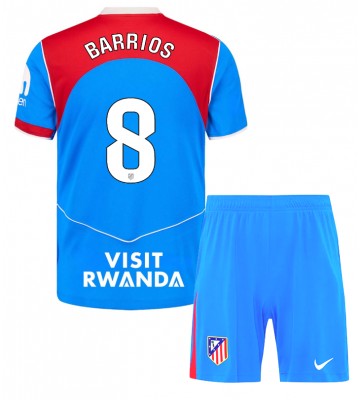 Atletico Madrid Pablo Barrios #8 Tredje Kläder Barn 2025-26 Kortärmad (+ Korta byxor)